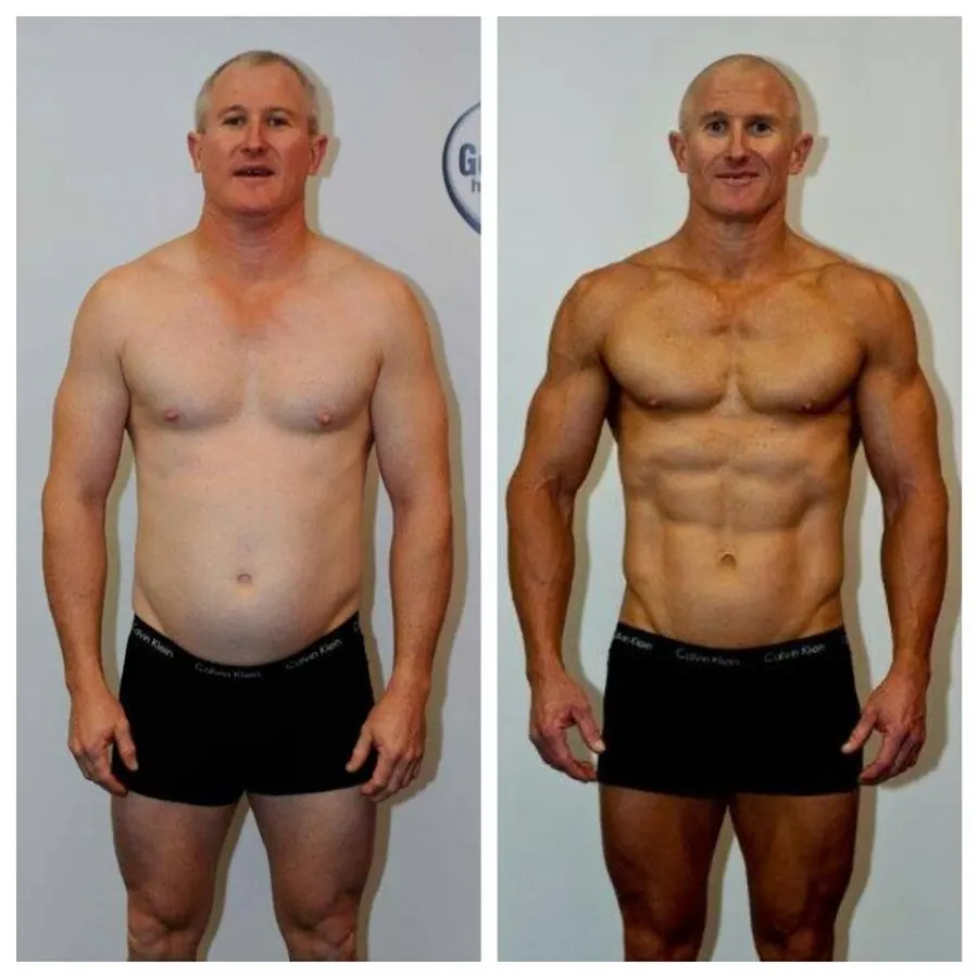 Client before and after training with Michael Lea Fitness